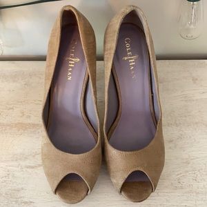 Cole Haan peep toe pumps